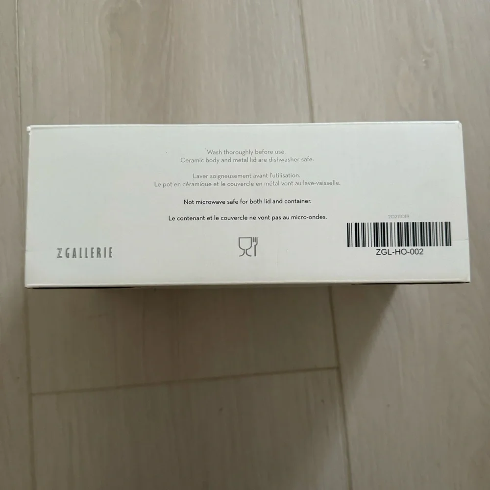 Z Gallerie storage duo ceramic canisters - brand new
